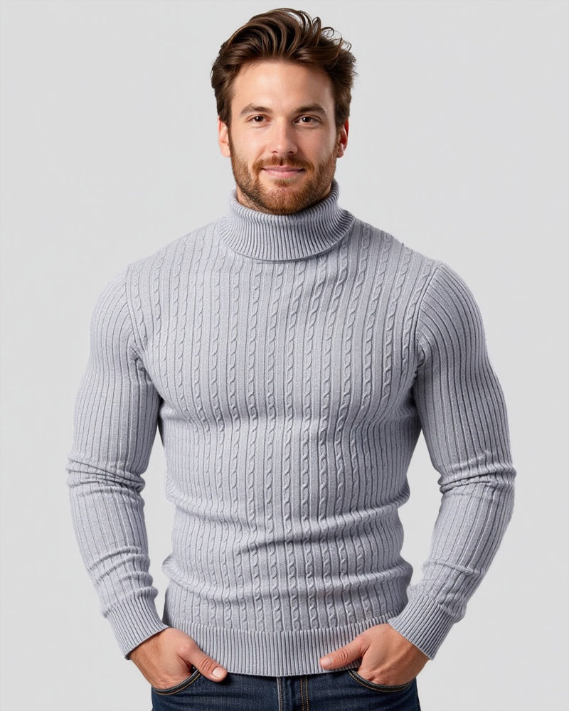 Nordic Cable Knit Turtleneck