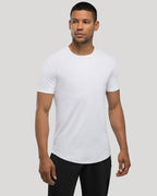 All White Crew Curve-Hem 3-Pack