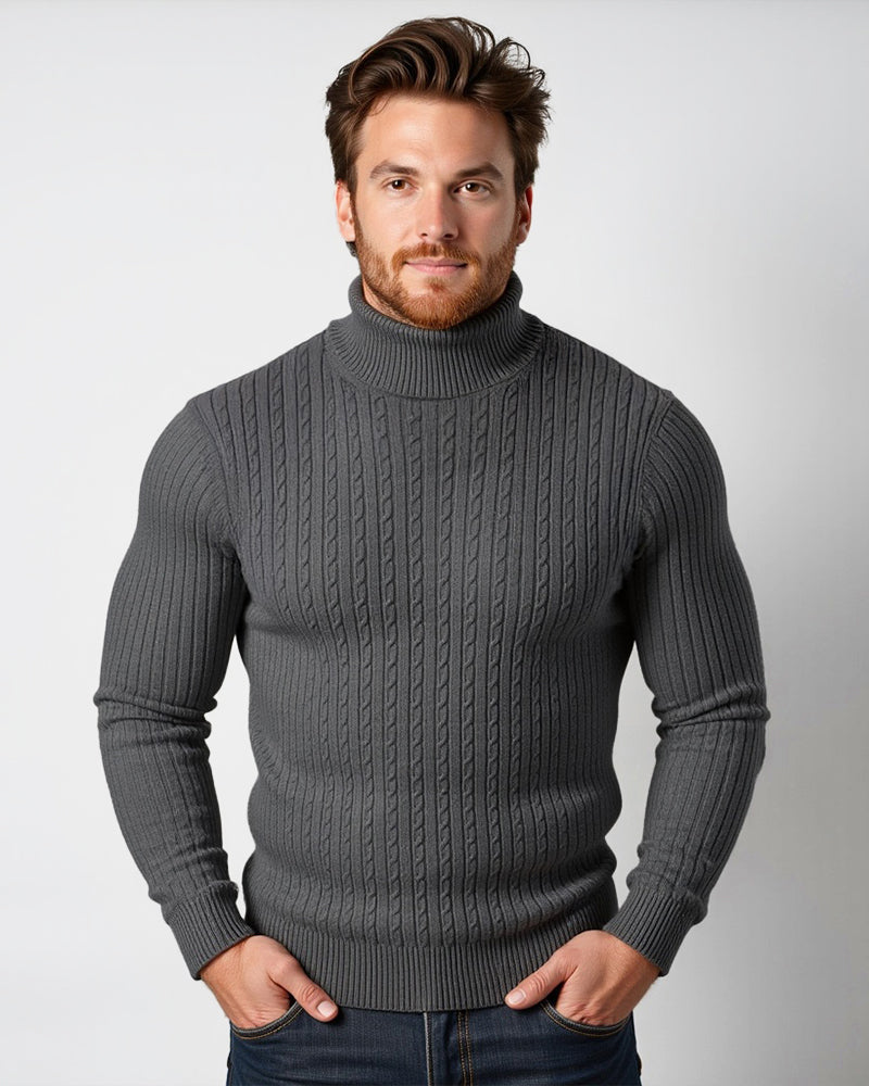 Nordic Cable Knit Turtleneck