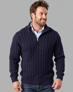 Verona Cable Knit Half-Zip Sweater