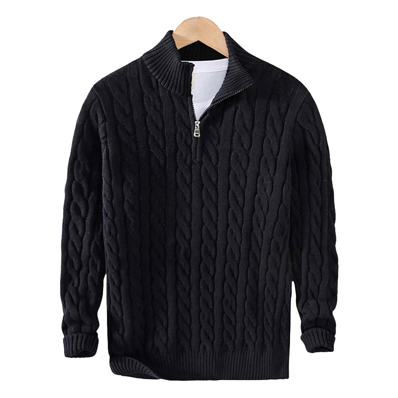Verona Cable Knit Half-Zip Sweater
