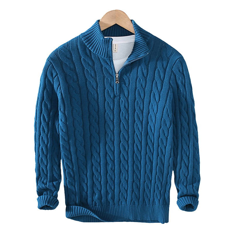 Verona Cable Knit Half-Zip Sweater