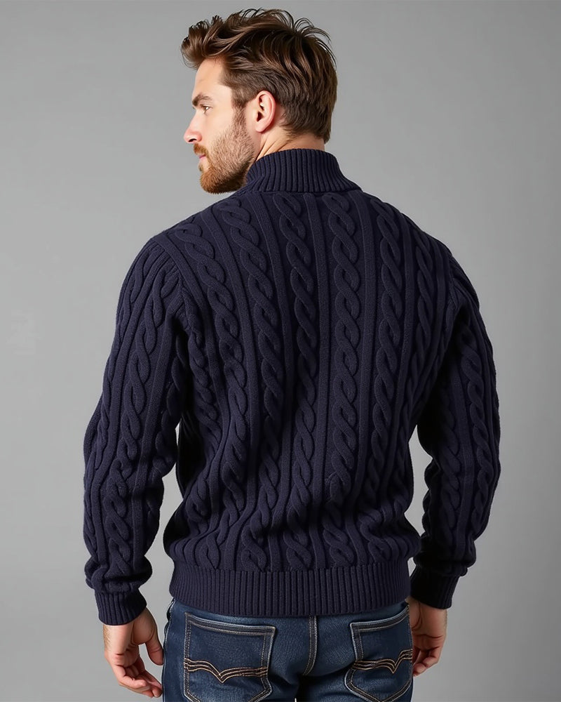 Verona Cable Knit Half-Zip Sweater