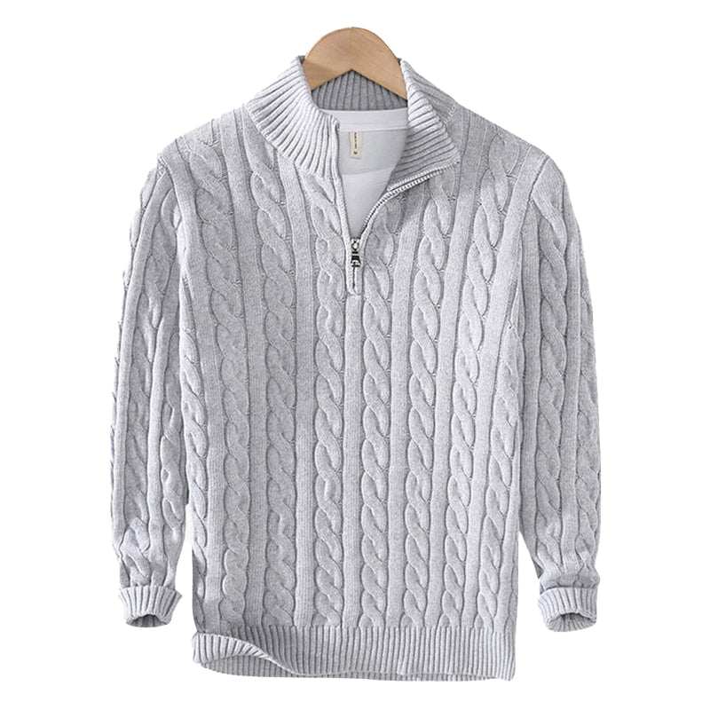 Verona Cable Knit Half-Zip Sweater